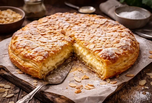 Pantxineta traditionnelle basque dessert feuilleté à la crème et aux amandes
