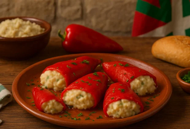 Piquillos Farcis a la Morue Basque